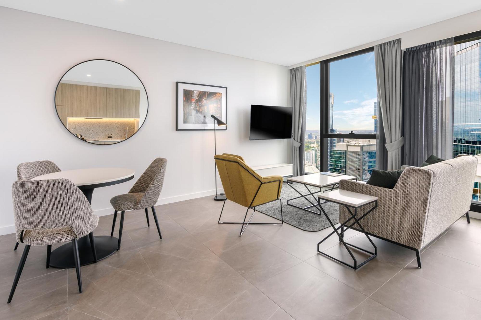Meriton Suites Melbourne Eksteriør billede A typical apartment interior