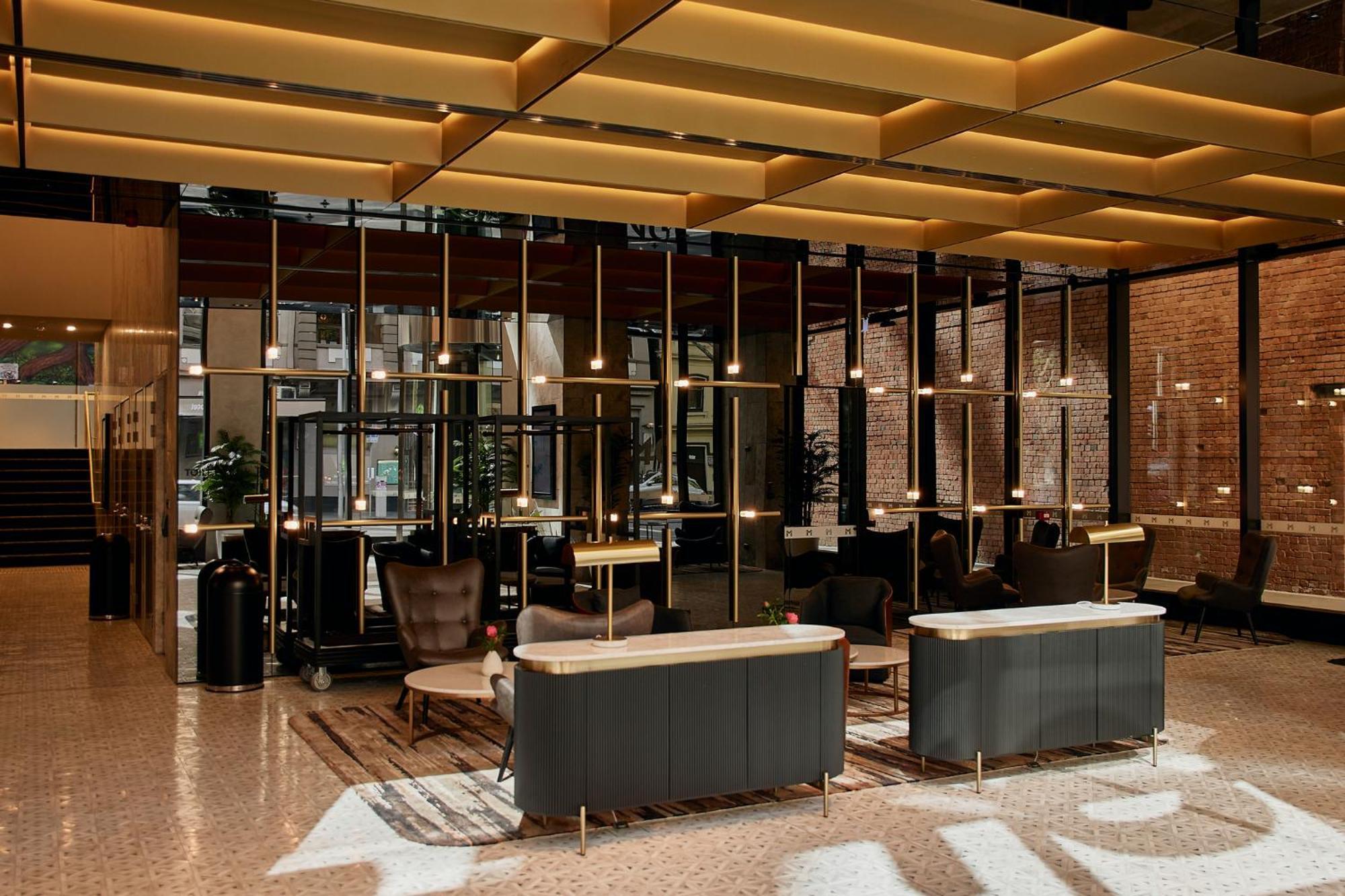 Meriton Suites Melbourne Eksteriør billede The lobby of the hotel